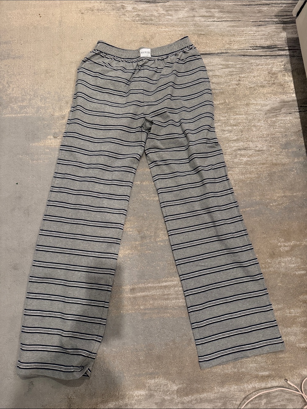 Parke Gray and Navy Striped Lounge Pants NWT
